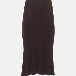Khaite Brown Leema Midi Skirt